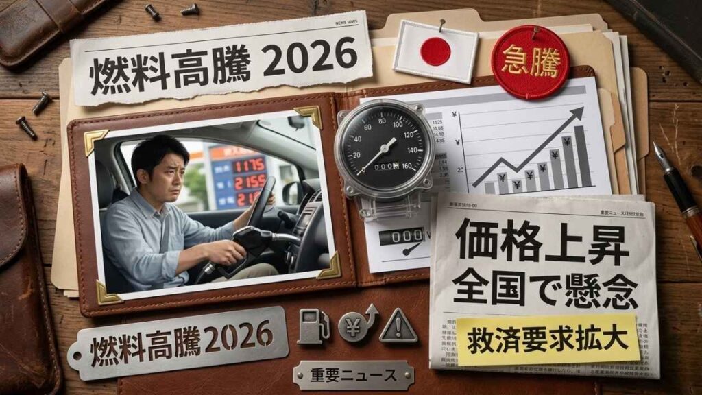 2026年 日本の燃料価格急騰：全国的な懸念と救済要求