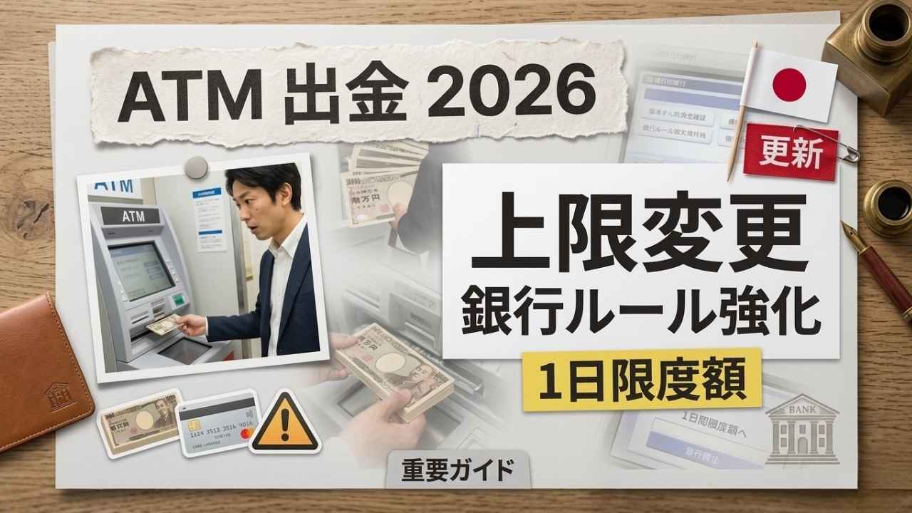 2026年 日本のATM出金限度額変更：銀行の新ルールで現金利用制限