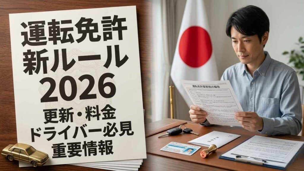 2026年 日本の運転免許規則変更：新要件と厳格なコンプライアンス確認