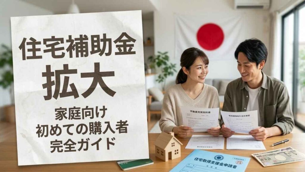 2026年 日本の住宅補助金強化：新しい受給資格上限と政府支払い計画